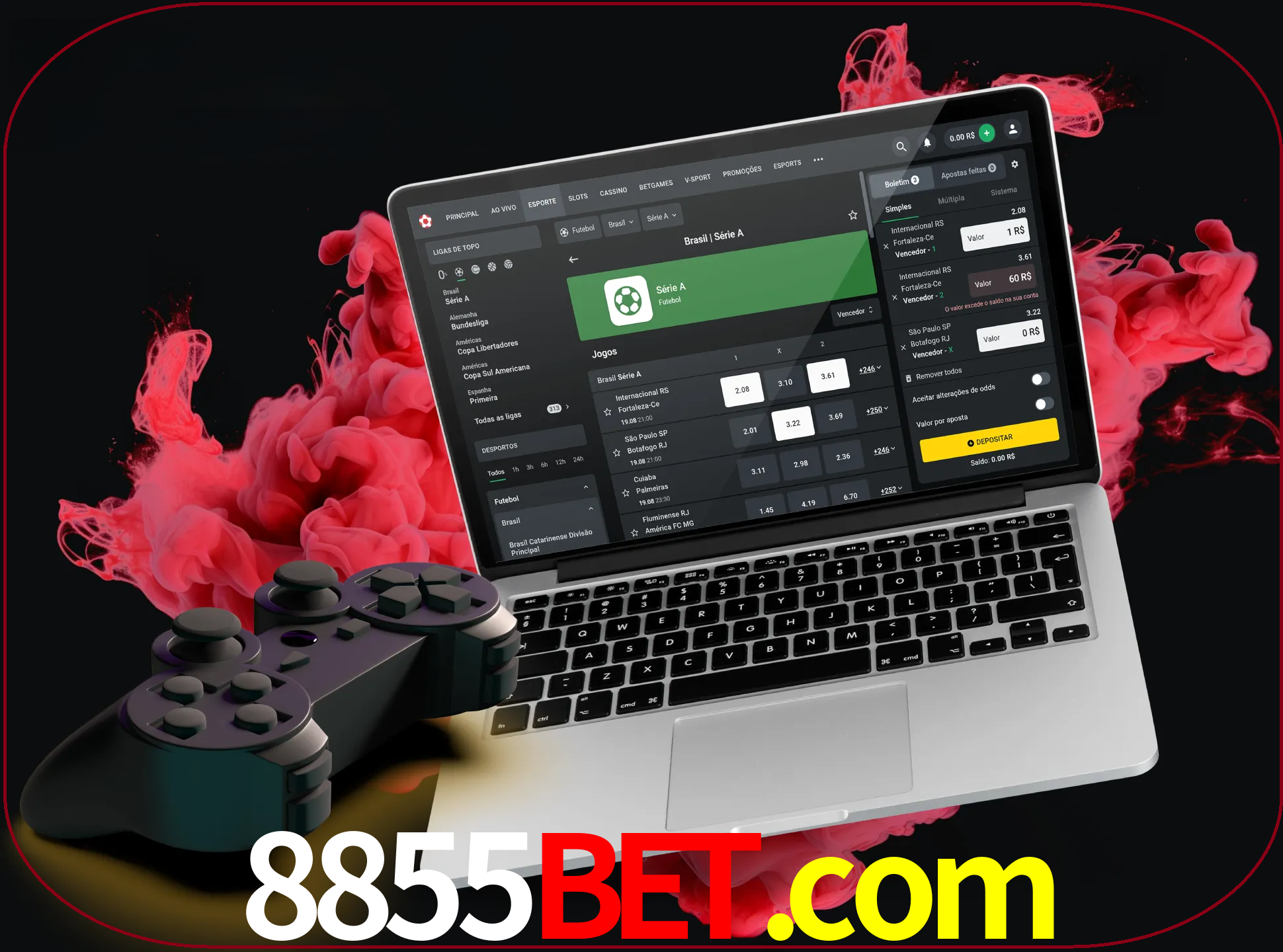 Visite a secção especial de jogos de vídeo em 8855bet para descobrir em que jogos pode apostar e ganhar muito dinheiro.