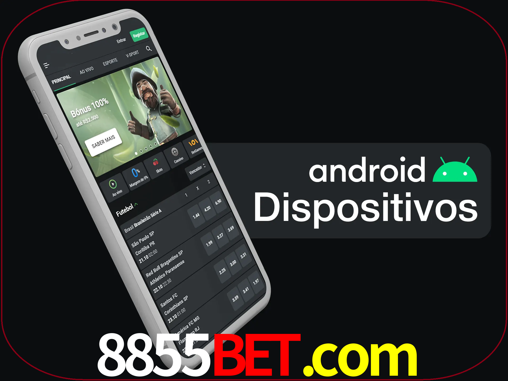 O aplicativo suporta a maioria de todos os dispositivos Android.