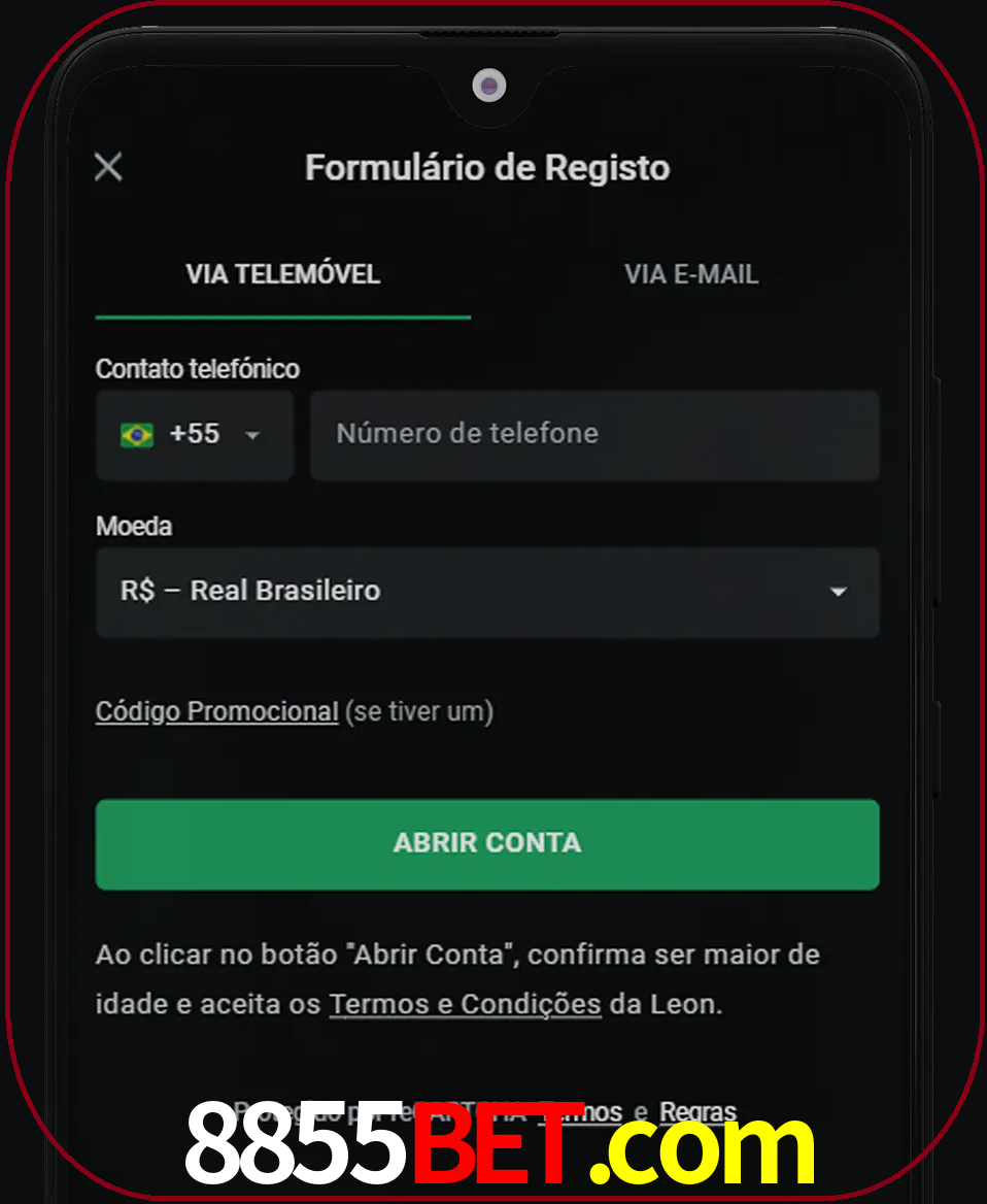 Abra o aplicativo e inicie o processo de registro.